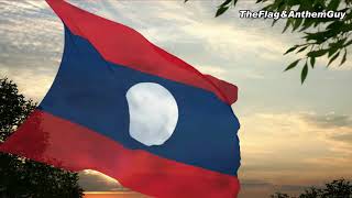 Flag and anthem of Laos CC [upl. by Eyt]