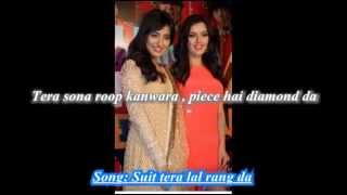 Suit Tera Lal Rang Da Lyric [upl. by Erialcyram185]