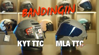 BANDINGIN Helm KYT TTC vs MLA TTC Crypton  REVIEW LENGKAP HELMPALUMURAH [upl. by Eignat]