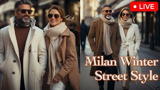 Milan Fashionistas Gear Up for Christmas Witness the Ultimate Street Style Extravaganza [upl. by Ilohcin]