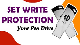 HOW TO SET WRITE PROTECTION OUR PEN DRIVE  WRITE PROTECTED  APPLY WRITE PROTECTION YOUR PEN DRIVE [upl. by Kendry]