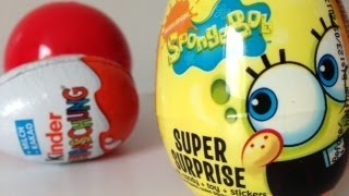 Spongebob Toy Surprise Eggs [upl. by Yrailih484]