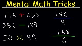 Mental Math Tricks  Addition Subtraction Multiplication amp Division [upl. by Solegna]