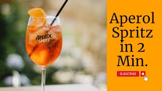 Aperol Spritz in 2 Min Italienisches Rezept Aperol Spritz how to make aperolspritz italy [upl. by Ahser682]