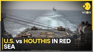 US forces sink ‘Houthi’ boats in Red Sea after attack on Maersk vessel  WION [upl. by Einnig584]