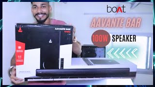 Boat Aavante Bar Mystiq Soundbar 100W Speaker Unboxing and Review shadytechnical [upl. by Ycnan]