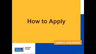 Discover Ryerson Graduate Studies How to Apply [upl. by Cosenza899]