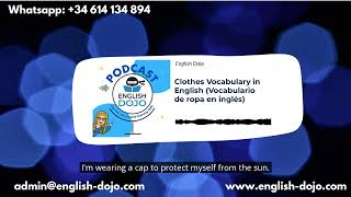 Clothes Vocabulary in English Vocabulario de ropa en inglés  English Dojo [upl. by Cocks]