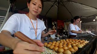 Beautiful Japanese Twins Make Takoyaki in Nagoya Super Popular Shop [upl. by Laureen]