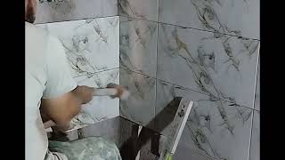 50 by 25 ceramic tile installation for a modern kitchen [upl. by Nipha418]