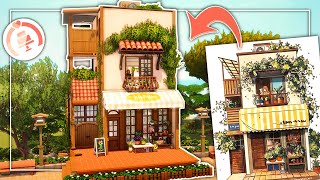 Tartosa Flower Shop  Recreating Art in the Sims  The Sims 4 Speed Build NoCC [upl. by Eladal]