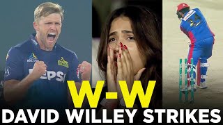 W  W  David Willey Strikes  Multan Sultans vs Karachi Kings  Match 3  HBL PSL 9  M2A1A [upl. by Elohcim]