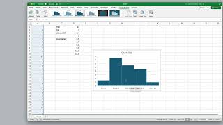 Creating a histogram using Excel [upl. by Thessa]