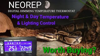 NEOREP DayNight Digital Dimming Reptile Thermostat  Tutorial amp Review [upl. by Lenahc]