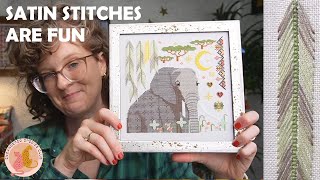 Satin Stitch Tutorial  Tips amp Tricks for the Endangered Species Club [upl. by Ellatnahc579]