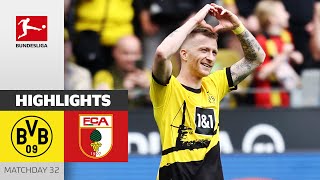 Reus Leads BVB to the Win  Borussia Dortmund  Augsburg 51  Highlights  MD 32 – Bundesliga [upl. by Laws]