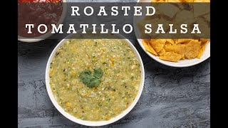 Roasted Tomatillo Salsa Verde Recipe Cooking from the garden [upl. by Lionello829]