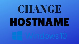 how to change hostname in windows 10 [upl. by Eelirak]