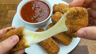 Hausgemachte Mozzarella Sticks bestes Rezept [upl. by Goldshell]