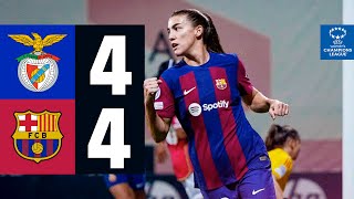 BENFICA 4 vs 4 FC BARCELONA  UEFA WOMENS CHAMPIONS LEAGUE 🔵🔴 [upl. by Iam]