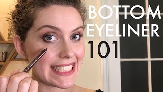 How To Apply Eyeliner On The Bottom Lid  Beginner Eyeliner [upl. by Grannia909]