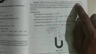 Video 11 Differential Manometer Problems explained in Malayalam [upl. by Gombosi]