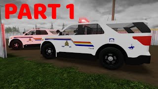 ROBLOX City Of Charaster RCMP Patrol Part 1  First Day [upl. by Noisla]