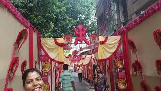 Kolkata bagmari Durga puja pandal 2024😍❤️ [upl. by Armand]