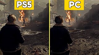 Resident Evil 4 Remake  PS5 Vs PC Graphics Comparison 4K Ray Tracing ON Comparison [upl. by Ramberg545]