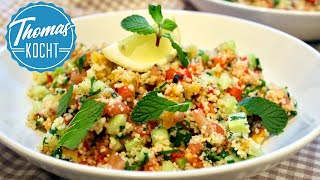 Couscous Salat vorsicht lecker  Couscous Salat mit gerösteter Paprika [upl. by Neyugn]