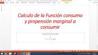 Calculo de la propensión marginal a consumir [upl. by Landing]