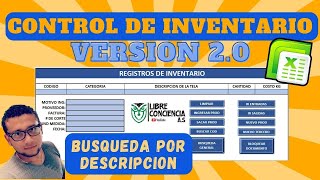 COMO HACER UN SISTEMA DE CONTROL DE INVENTARIOS EN EXCEL V 20 BUSQUEDA POR DESCRIPCION  LCAS [upl. by Panchito]