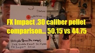 FX Impact 30 caliber pellet speedaccuracy comparison [upl. by Esiled]