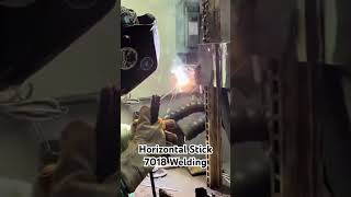 Horizontal Stick 7018 Welding welder smaw weld instructor [upl. by Kaliski]