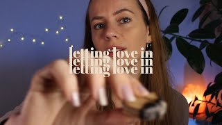 ASMR REIKI letting love in  plucking fear and negative energy  heart opening energy healing [upl. by Aicen]