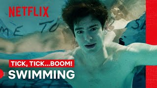 Andrew Garfield Performs Swimming  tick tickBOOM  Netflix [upl. by Aliuqa]