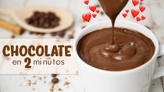 CHOCOLATE a la TAZA en MICROONDAS ☕  ¡en 2 minutos [upl. by O'Hara]