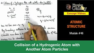 Class 12 Physics  Atomic Structure  46 Collision of a Hydrogenic Atom with Another AtomParticles [upl. by Ineslta]