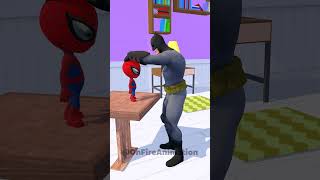 Spiderman Song with Lil spidy Batman and Scary Teacher 3D shorts comedy animation funnyvideos [upl. by Atteuqal]