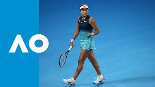 Naomi Osaka serves for the match against Karolina Pliskova  Australian Open 2019 Semi Final [upl. by Ynatsed]