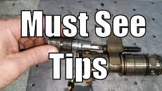 60 Powerstroke fuel injector replacement quotTips and Tricksquot [upl. by Nodnek]