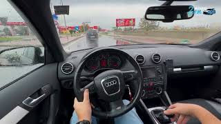 AUDI A3 8P 20 Tdi 170 Hp  POV  Rainy Day [upl. by Deppy656]