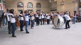 Flash Mob  Classical Orchestra Performance in Train Station🎵💃🏽 [upl. by Lucilla]