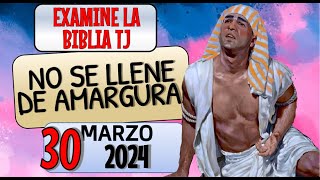 🔵 NO SE LLENE DE AMARGURA ✅ EXAMINE LA BIBLIA TJ [upl. by Lihka]