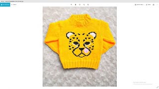 Create tiger head intarsia jacquard design easily [upl. by Ednutey394]