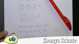 Normalenform in Koordinatenform bringen  Beispiel Vektorrechnung Mathe Abitur [upl. by Kyre]