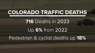 Colorado traffic deaths dropped while quotalarmingquot pedestrian bicyclist fatalities reported in 2023 [upl. by Ihp653]