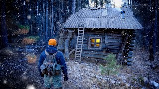 Restoration of an abandoned wooden house in the forest Spending the night alone Part 5 [upl. by Marcie587]