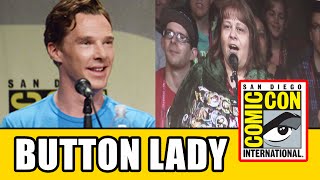 BENEDICT CUMBERBATCH Says quotButton Ladyquot In Smaug Voice  Hobbit 3 Comic Con Panel [upl. by Giess]