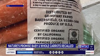 GIANT recalls organic carrots affected by E coli outbreak [upl. by Dyun271]